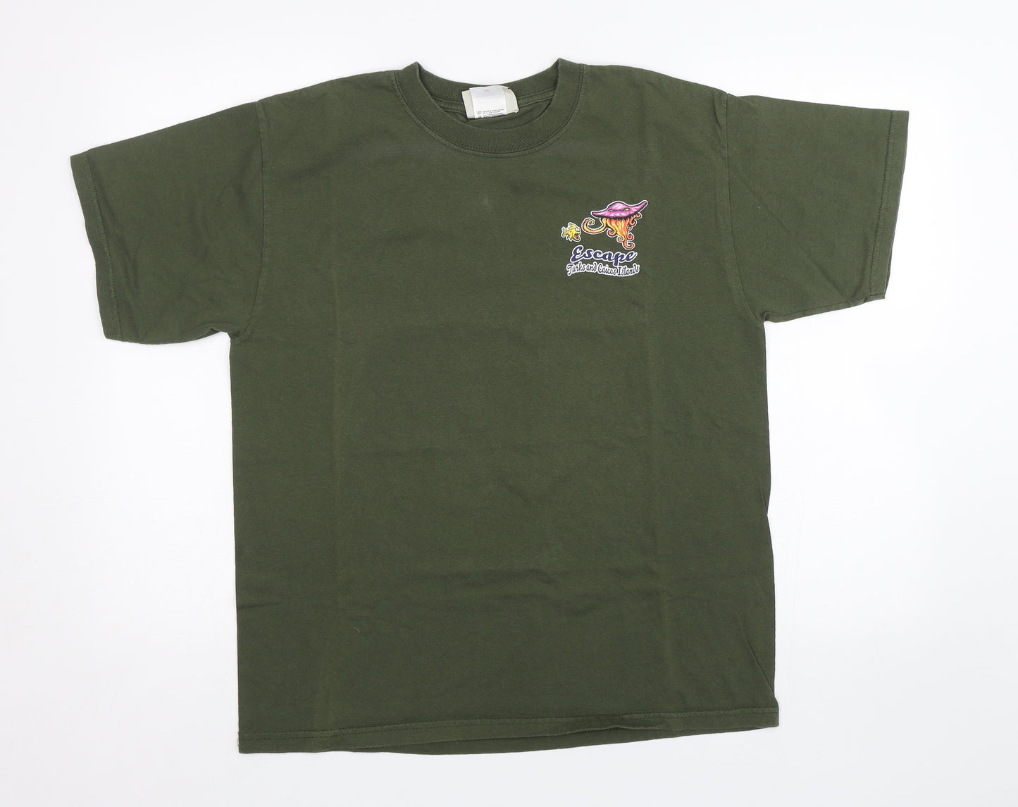 Coastal Classics Mens Green    T-Shirt Size M  - Turks & Caicos
