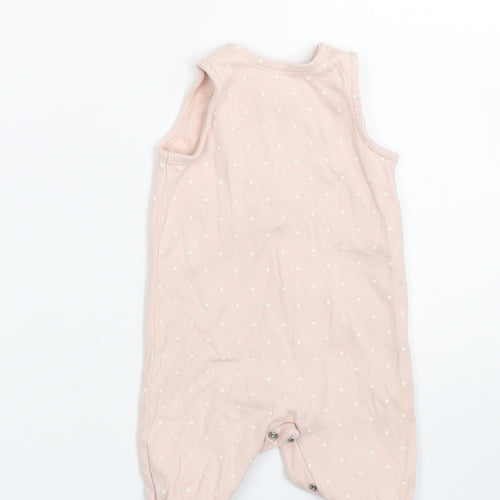 George Girls Pink Polka Dot  Babygrow One-Piece Size 0-3 Months  - Tatty Teddy