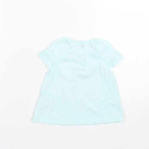 F&F Girls Blue   Basic T-Shirt Size 3-6 Months