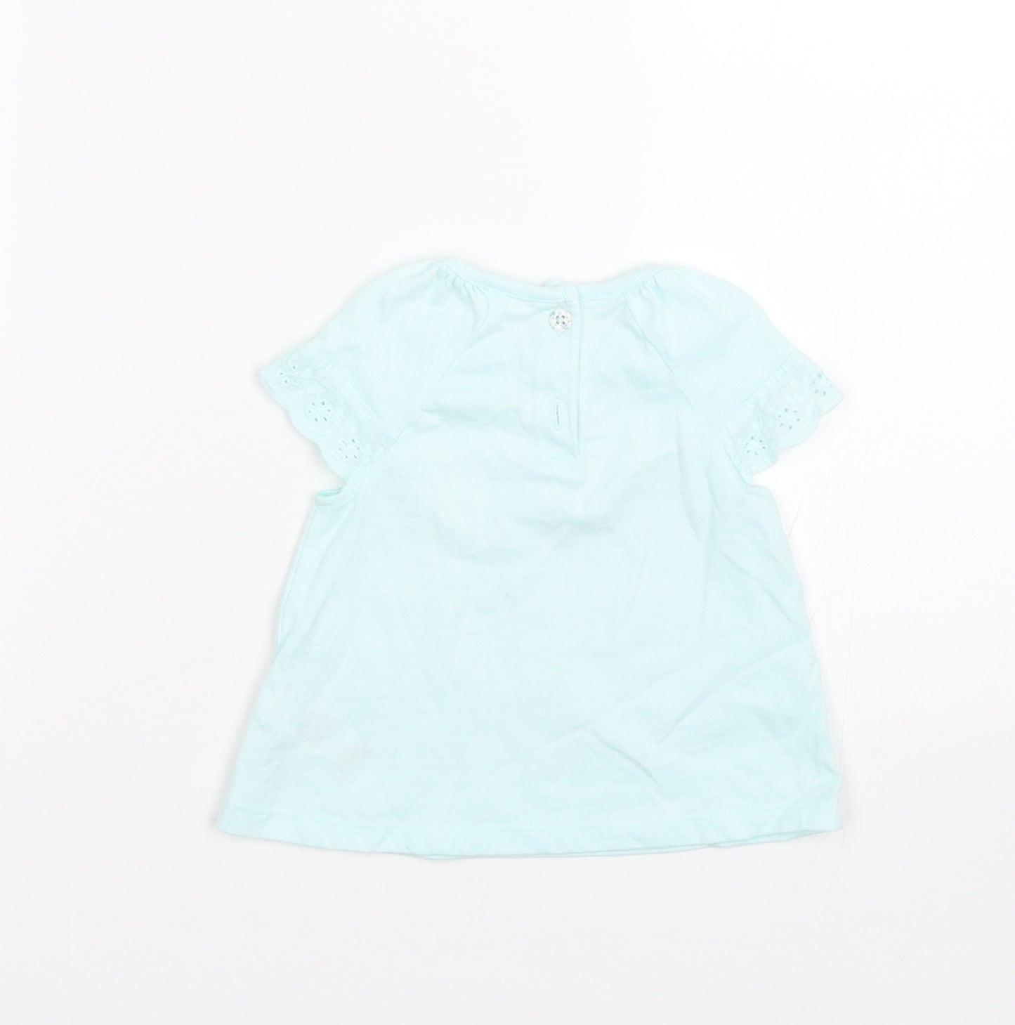 F&F Girls Blue   Basic T-Shirt Size 3-6 Months