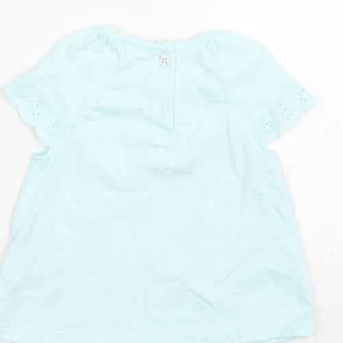 F&F Girls Blue   Basic T-Shirt Size 3-6 Months
