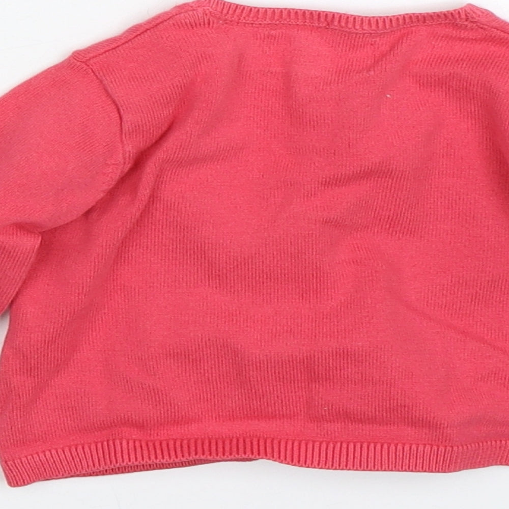 Zara Girls Pink   Cardigan Jumper Size 6-9 Months