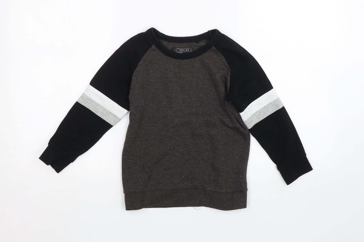 NEXT Boys Grey Striped  Pullover Sweatshirt Size 5 Years
