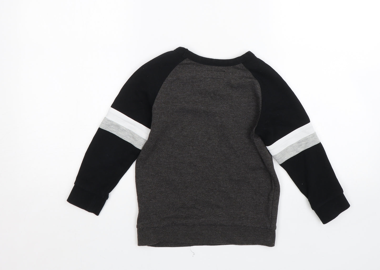 NEXT Boys Grey Striped  Pullover Sweatshirt Size 5 Years