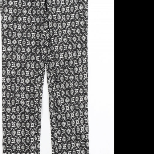 Atmosphere Womens Black Paisley  Capri Trousers Size 8 L27 in
