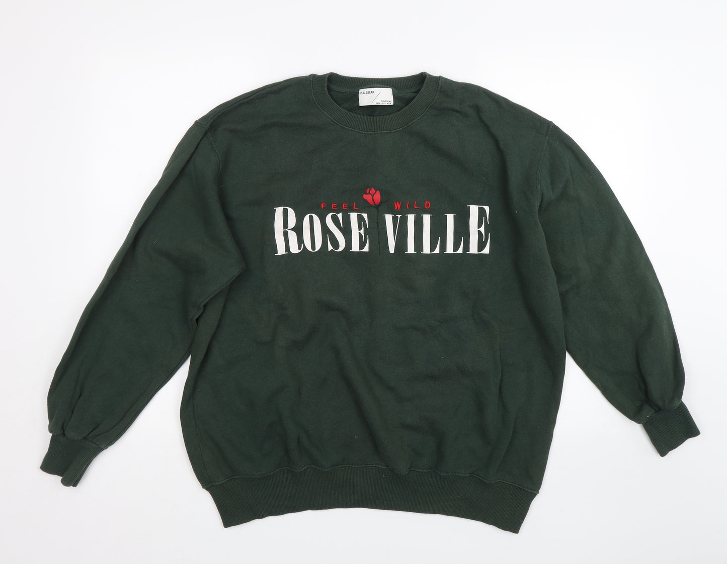 Pull & bear Mens Green   Pullover Sweatshirt Size L