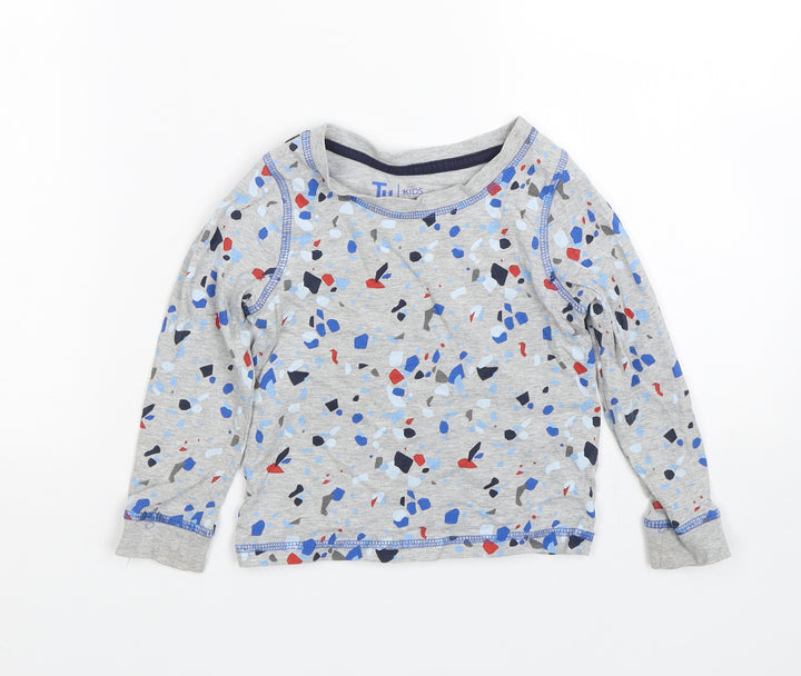 TU Boys Grey Spotted Pyjama Top Size 3-4 Years