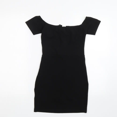 PRETTYLITTLETHING Womens Black   Wrap Dress  Size S