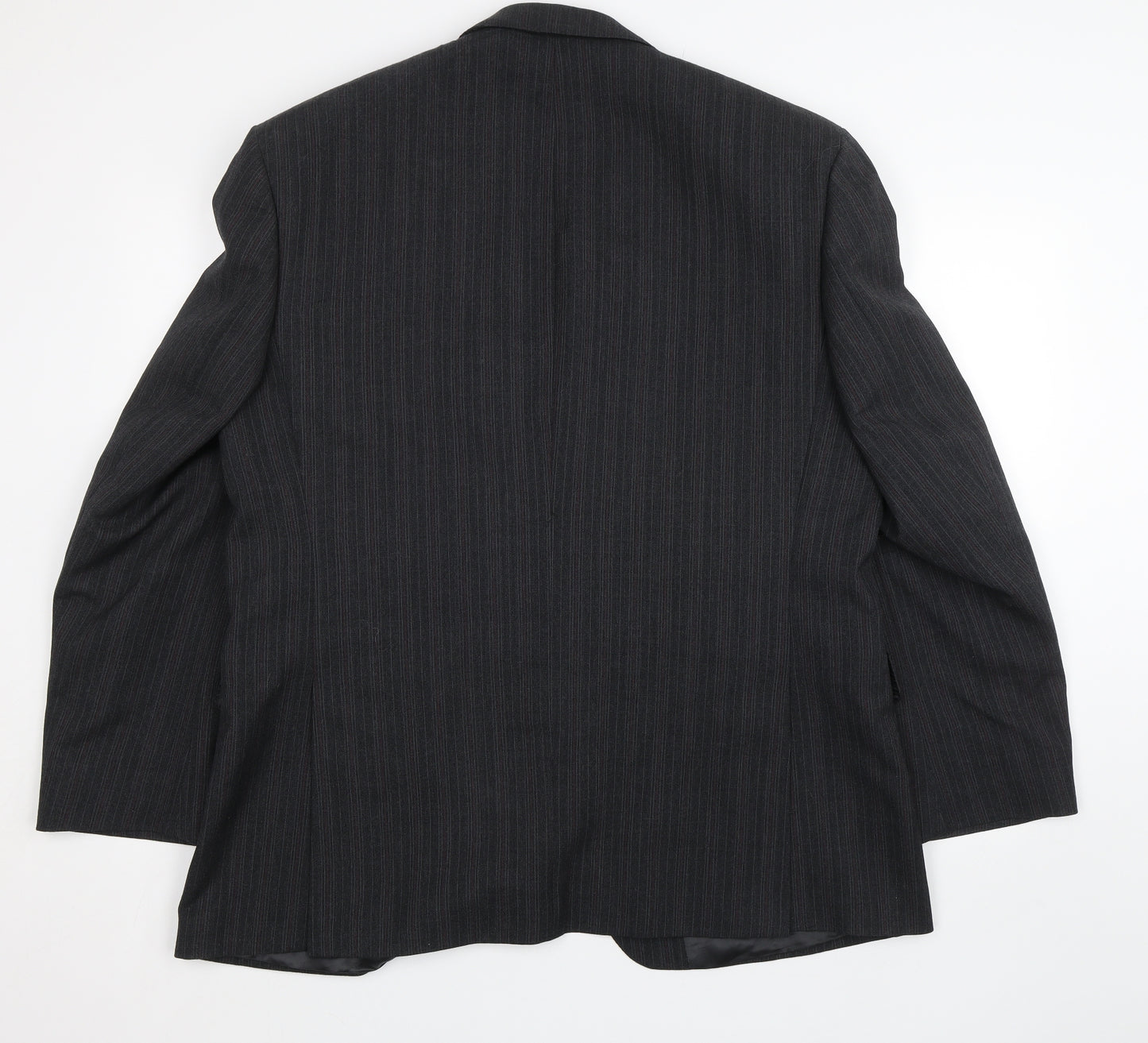 The label Mens Black Striped  Jacket Suit Size 46