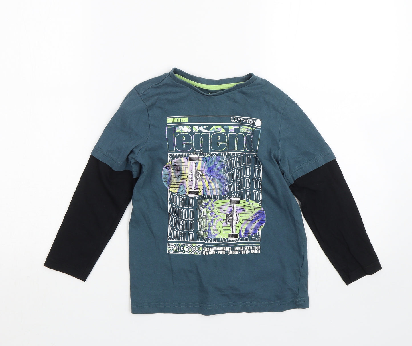 F&F Boys Blue   Basic T-Shirt Size 5-6 Years