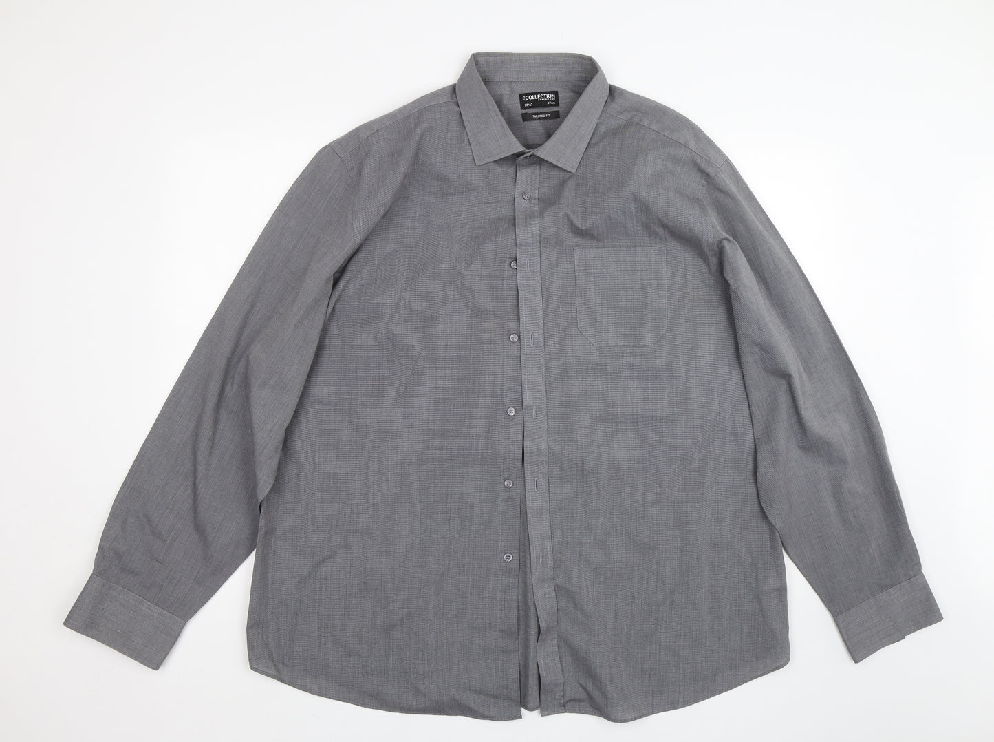 Debenhams Mens Grey    Dress Shirt Size 18.5