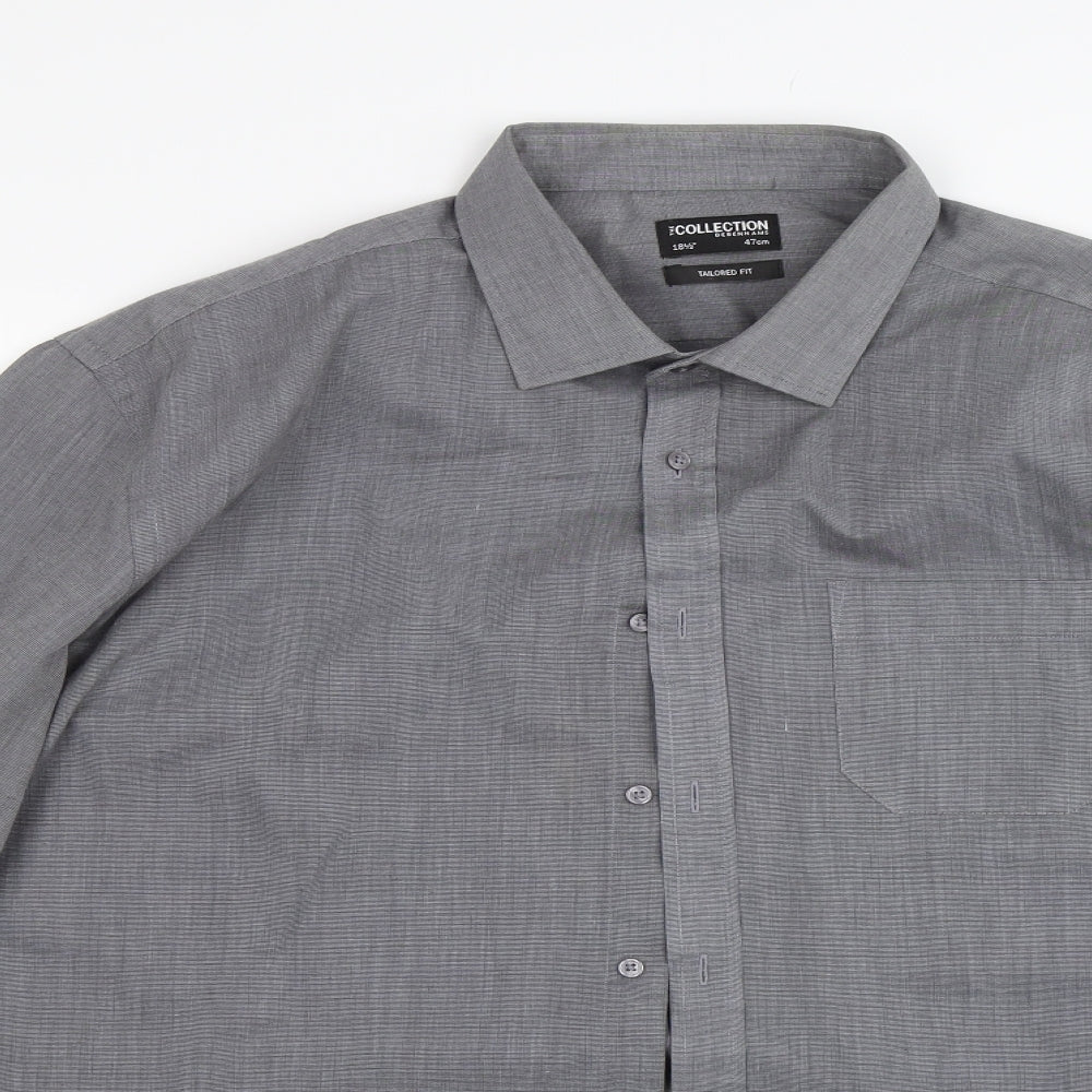 Debenhams Mens Grey    Dress Shirt Size 18.5