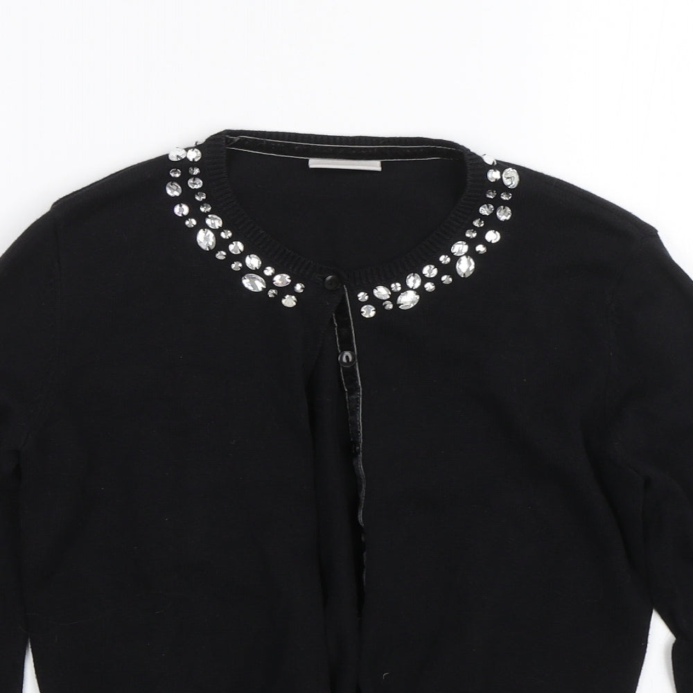 NEXT Girls Black   Cardigan Jumper Size 10-11 Years