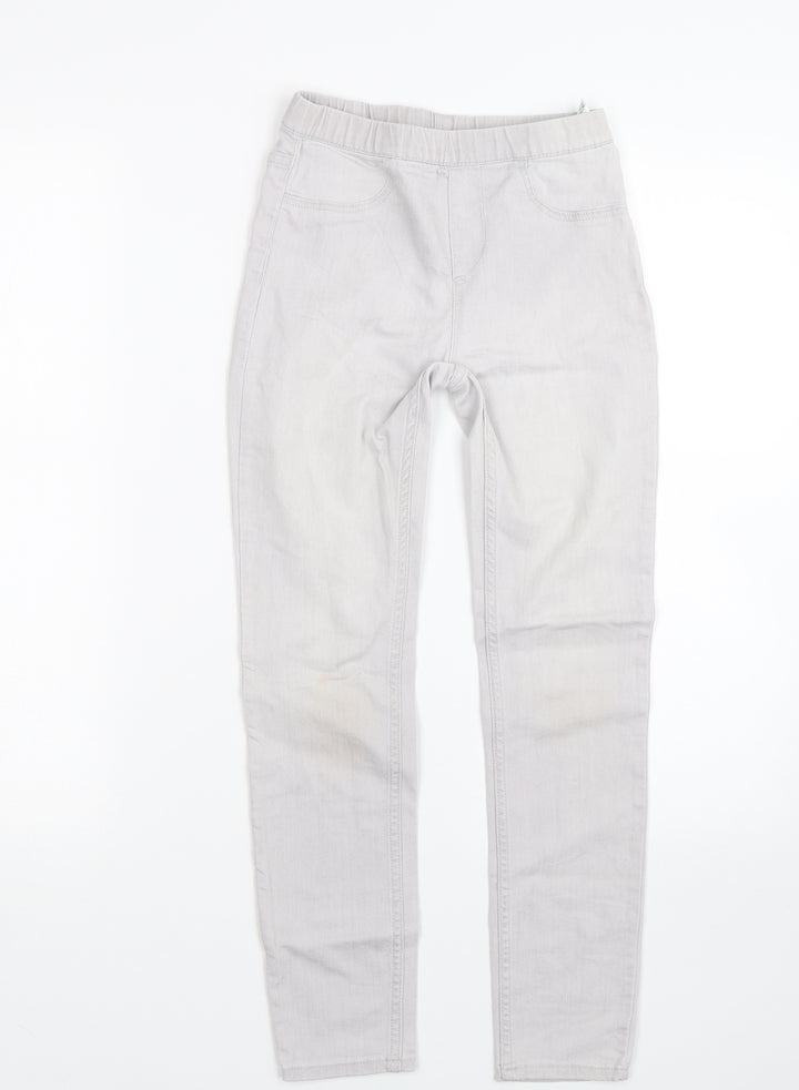 H&M Girls Grey  Denim Jegging Jeans Size 9-10 Years