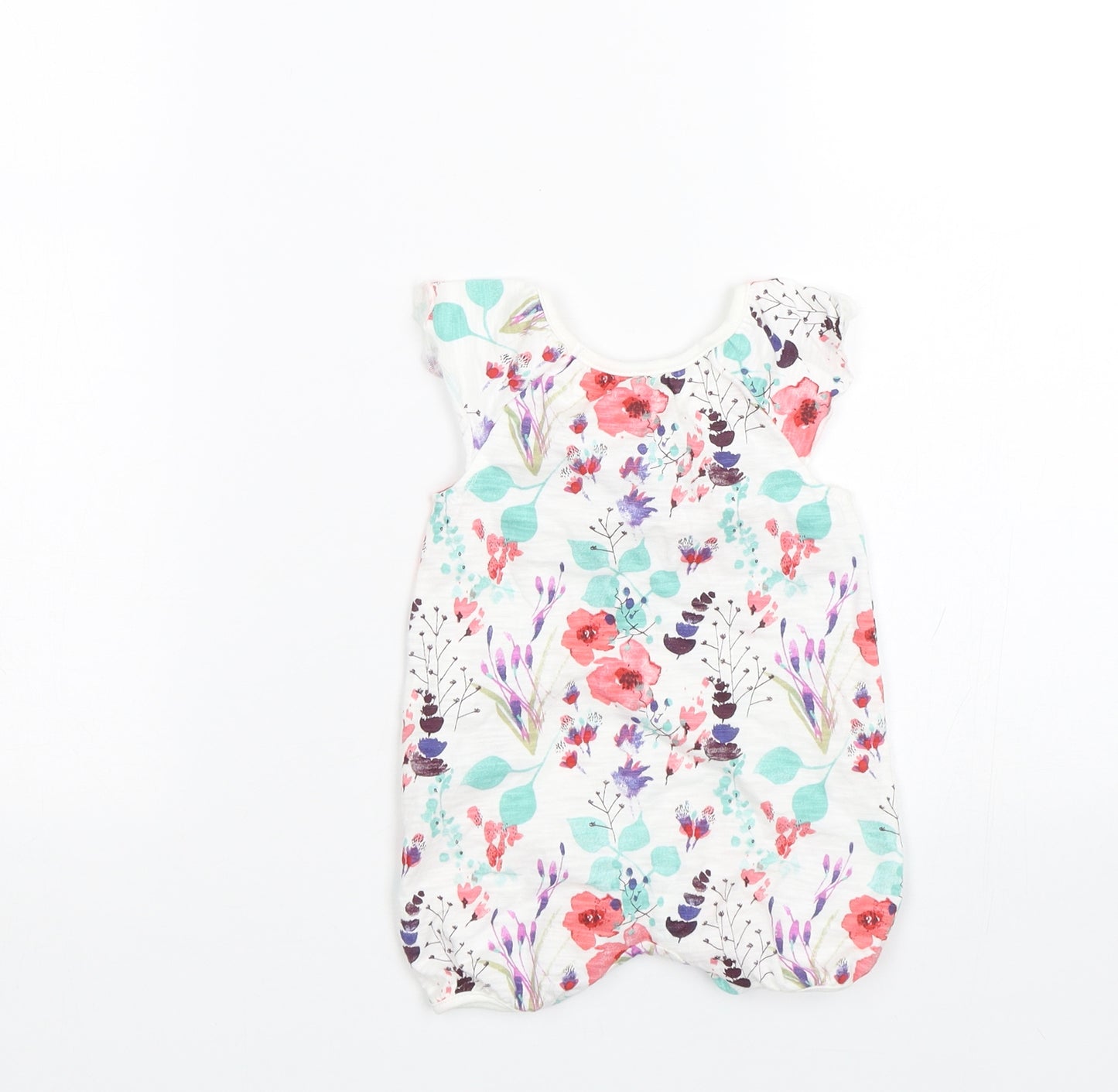 NEXT Girls White Floral  Babygrow One-Piece Size 0-3 Months  - Summer