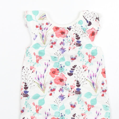 NEXT Girls White Floral  Babygrow One-Piece Size 0-3 Months  - Summer