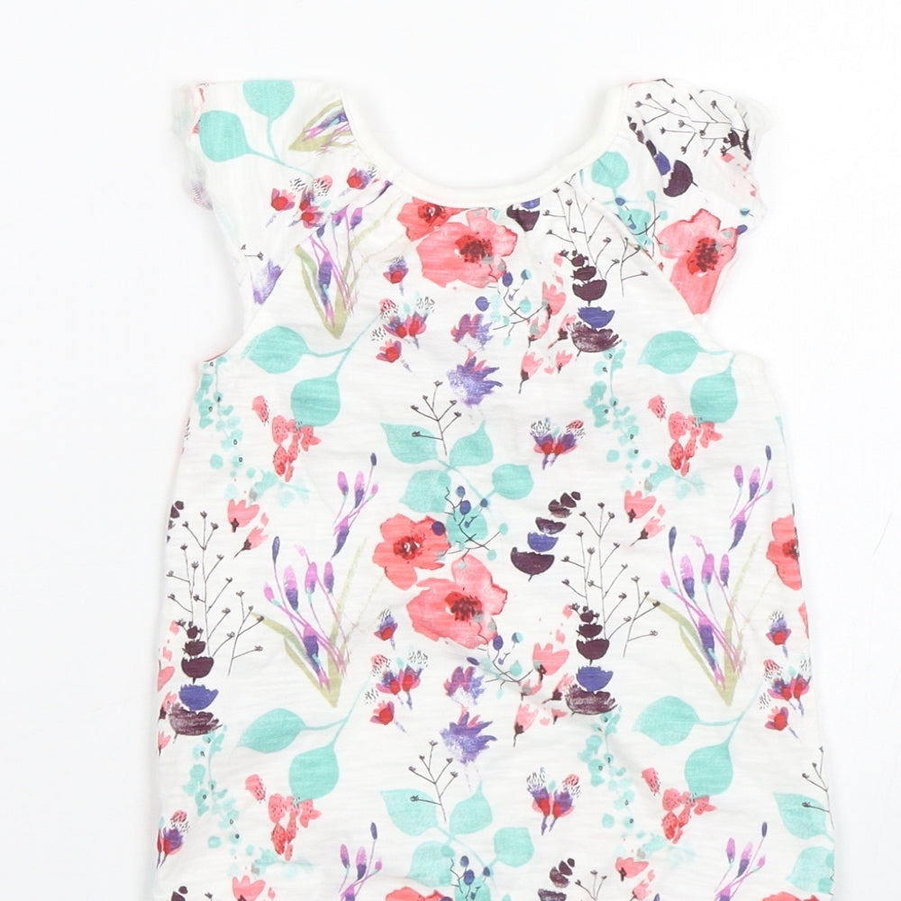NEXT Girls White Floral  Babygrow One-Piece Size 0-3 Months  - Summer