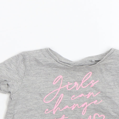River Island Girls Grey   Basic T-Shirt Size 3-6 Months