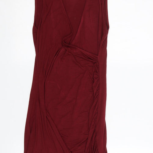 PRETTYLITTLETHING Womens Red   Wrap Dress  Size S