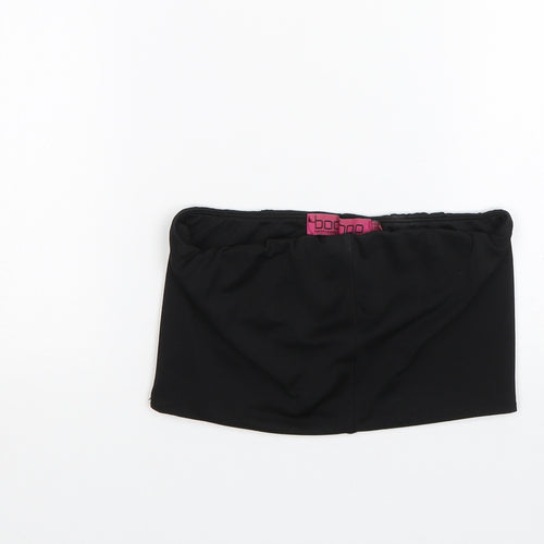 Boohoo Womens Black   Cropped T-Shirt Size 10