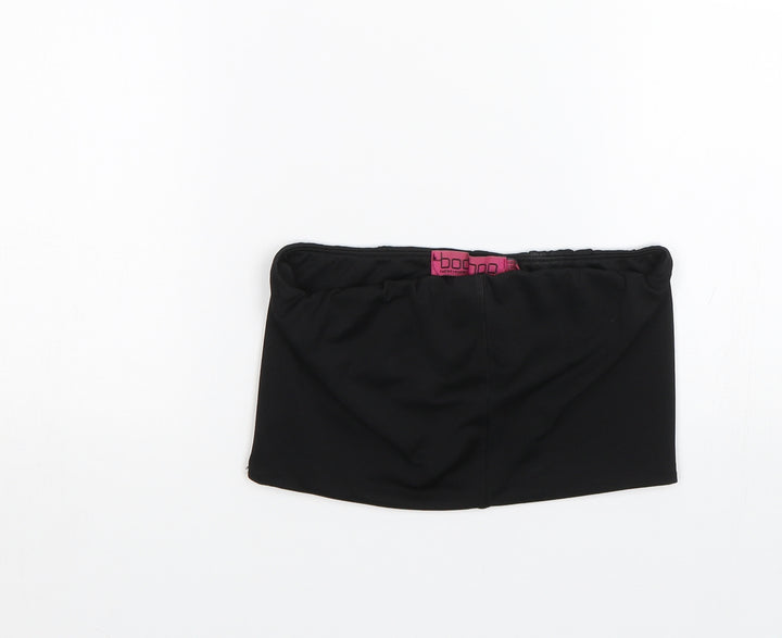 Boohoo Womens Black   Cropped T-Shirt Size 10