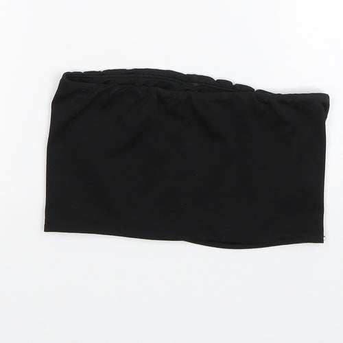 Boohoo Womens Black   Cropped T-Shirt Size 10
