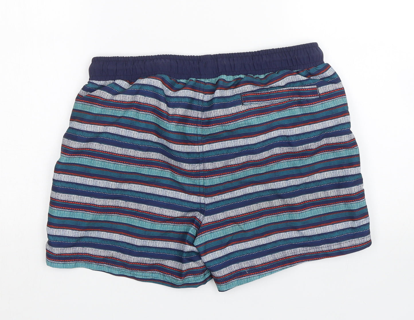 Cedar Wood State Mens Blue Striped  Sweat Shorts Size S