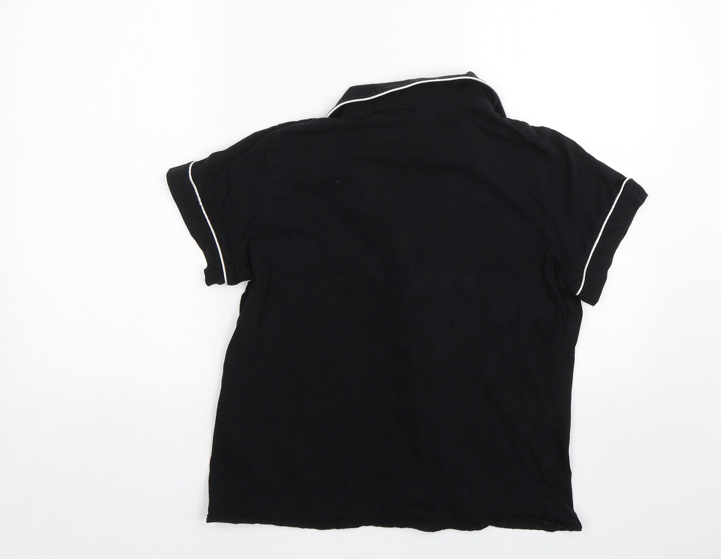 PRETTYLITTLETHING Womens Black   Top Pyjama Top Size 10