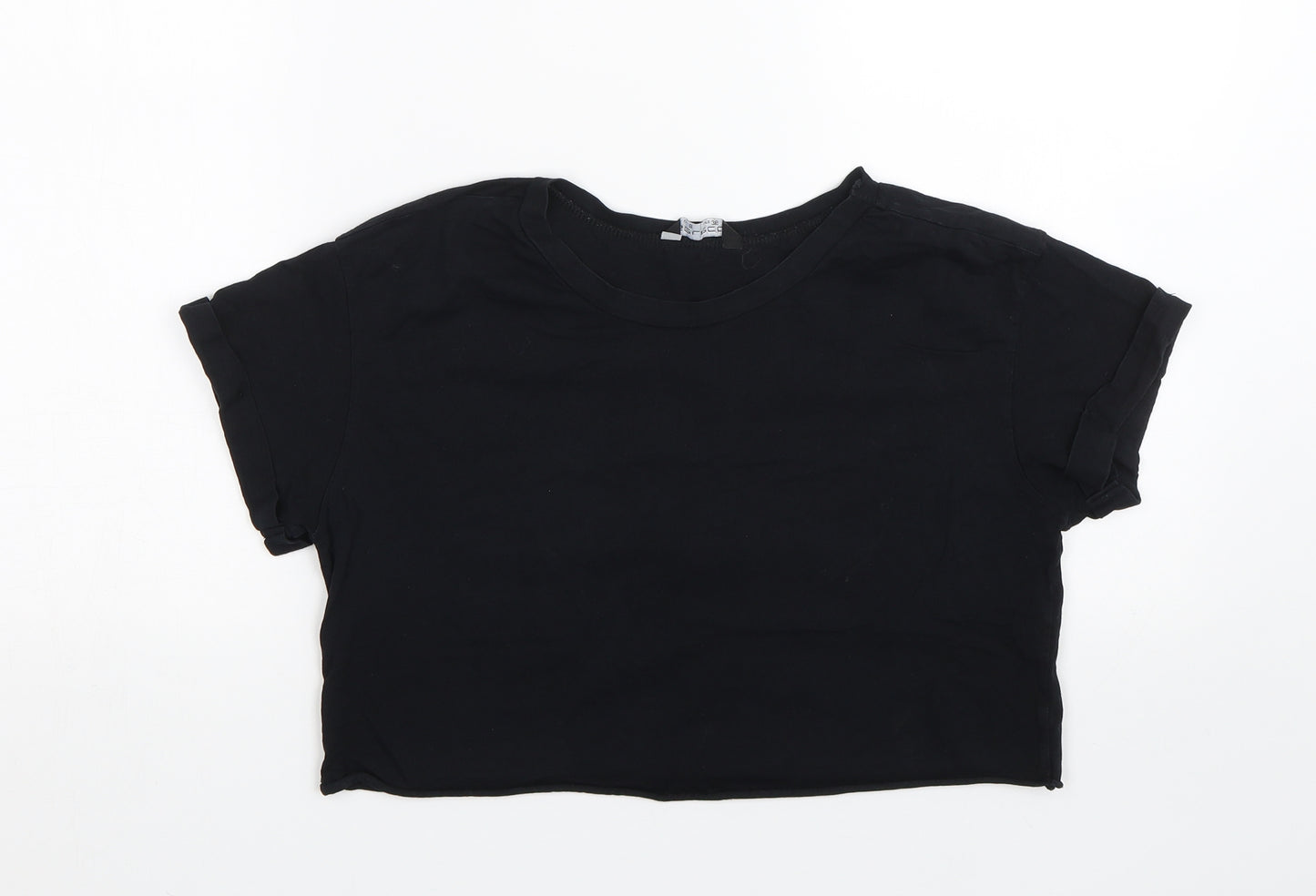 Select Womens Black   Cropped T-Shirt Size 8