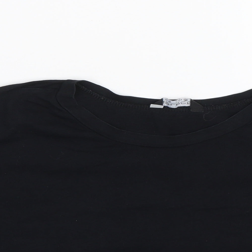 Select Womens Black   Cropped T-Shirt Size 8