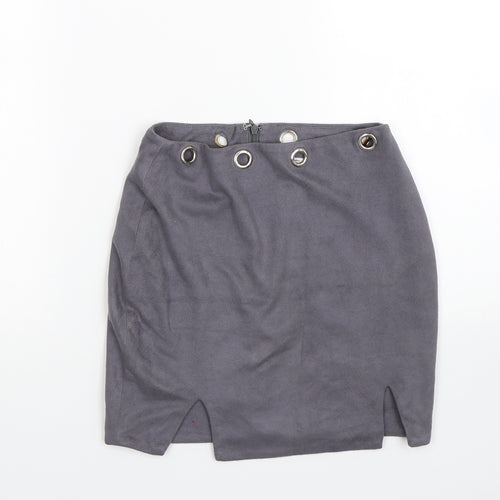 OHPOLLY Womens Grey   Bandage Skirt Size 10
