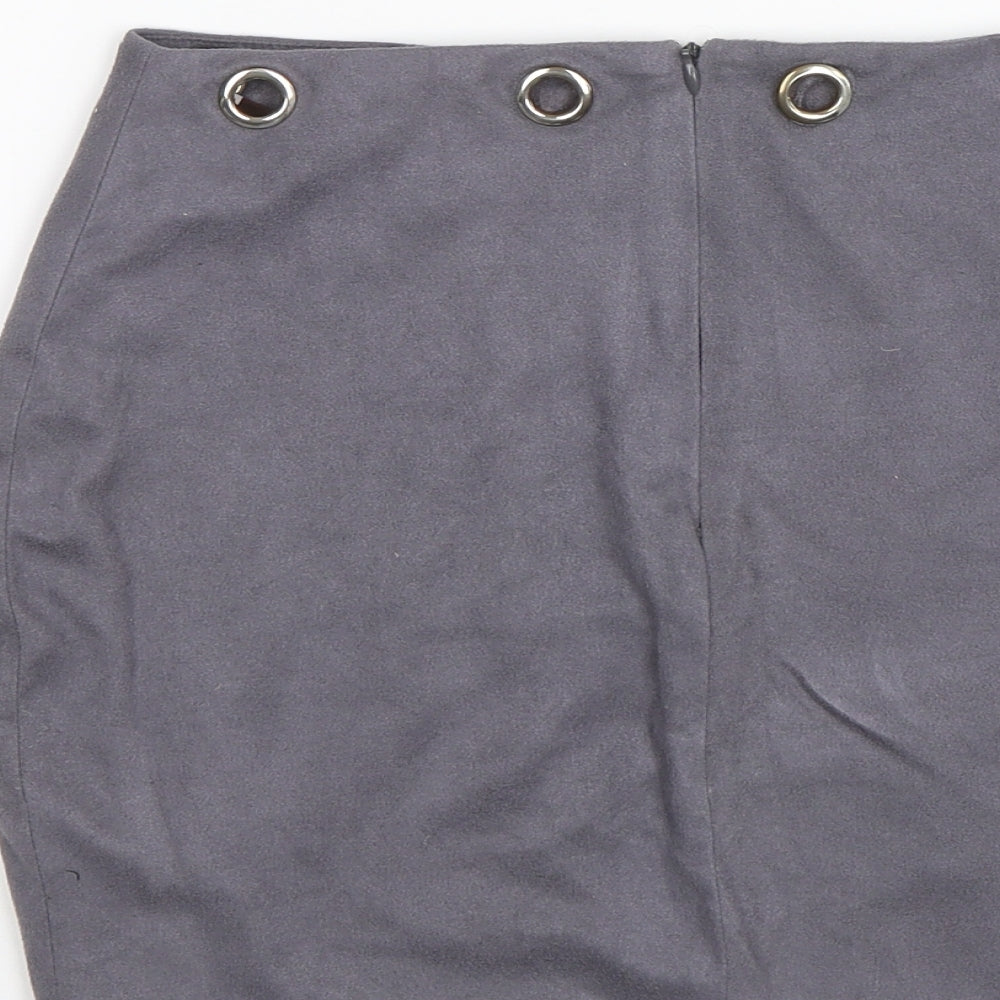 OHPOLLY Womens Grey   Bandage Skirt Size 10