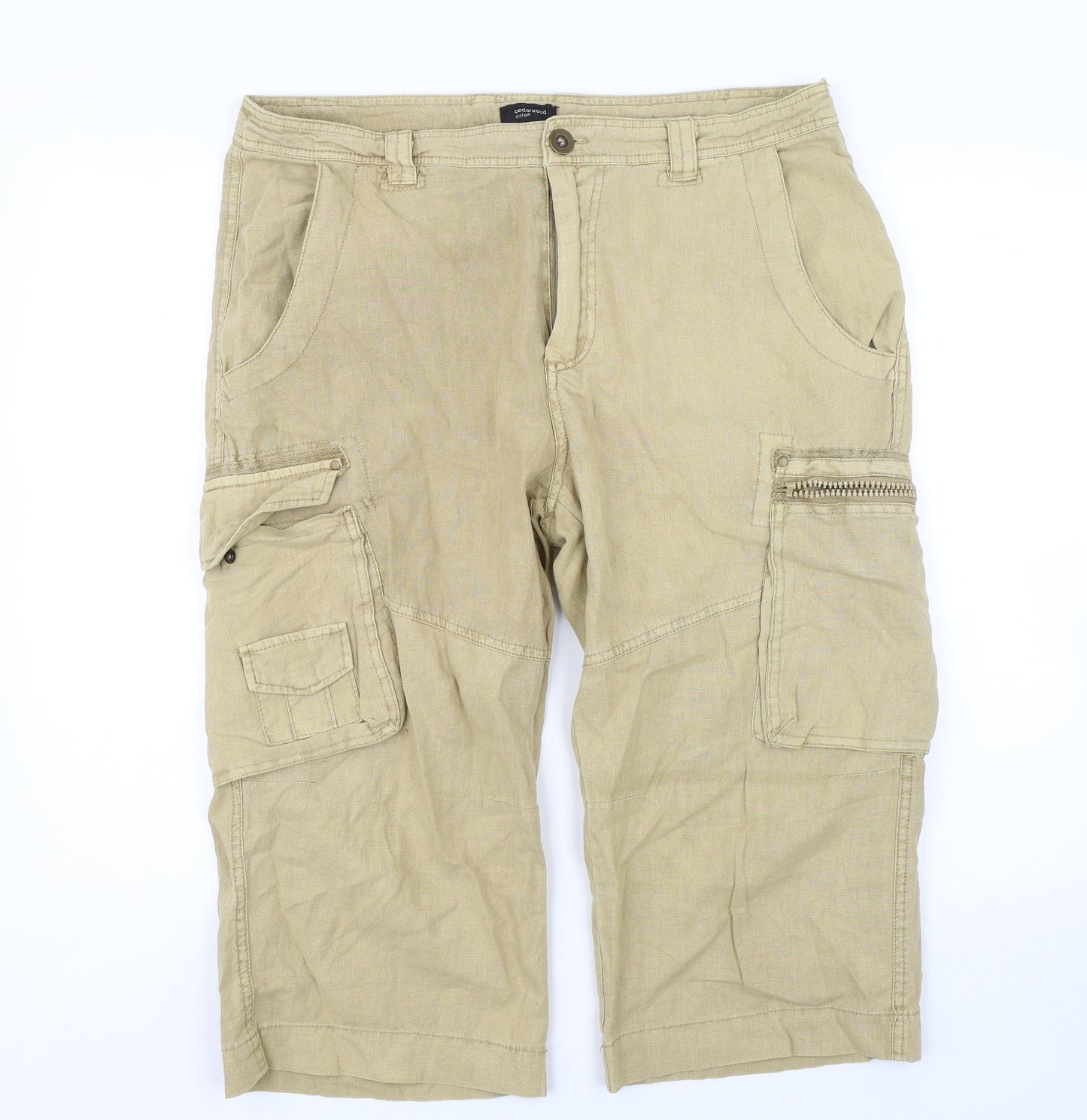 Cedar Wood State Mens Beige   Cargo Shorts Size 36