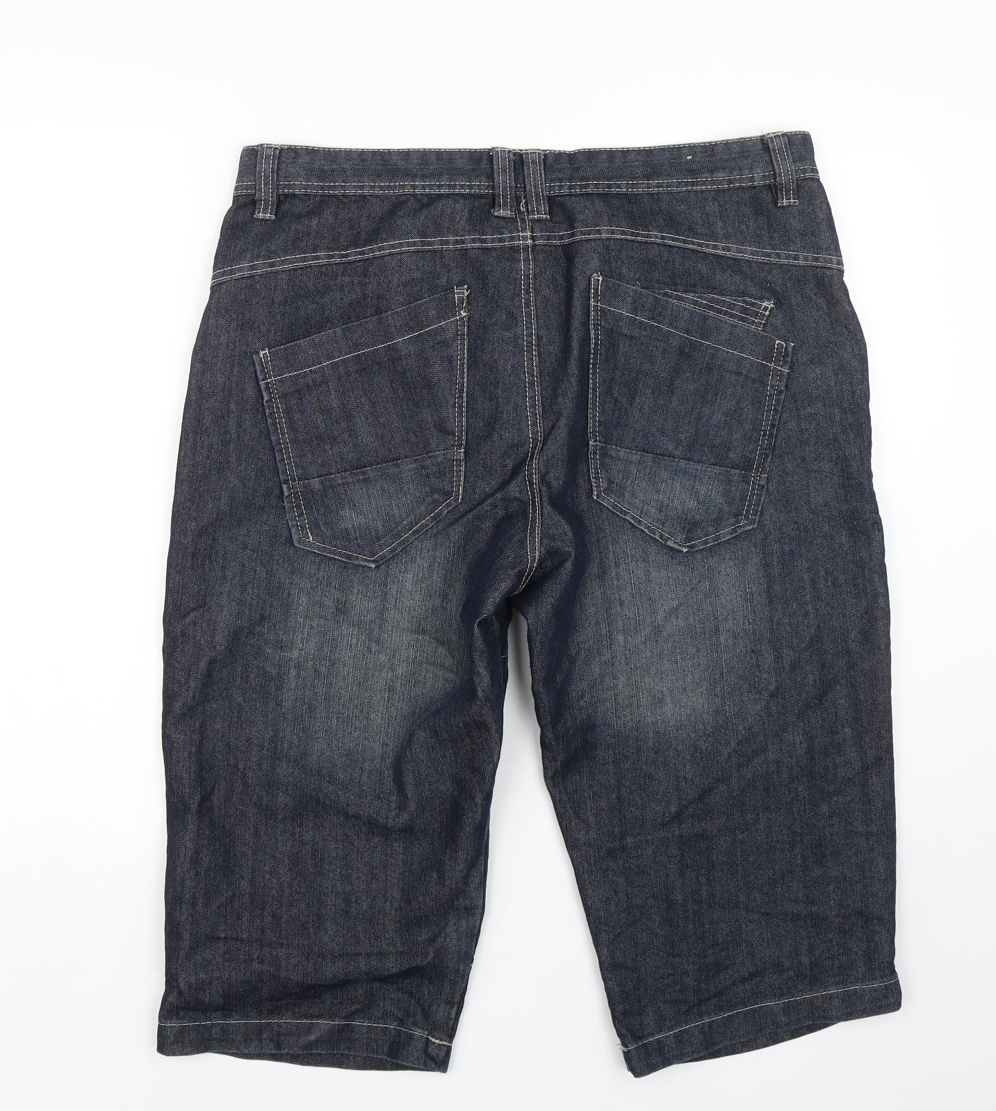 Primark Mens Blue  Denim Bermuda Shorts Size 36
