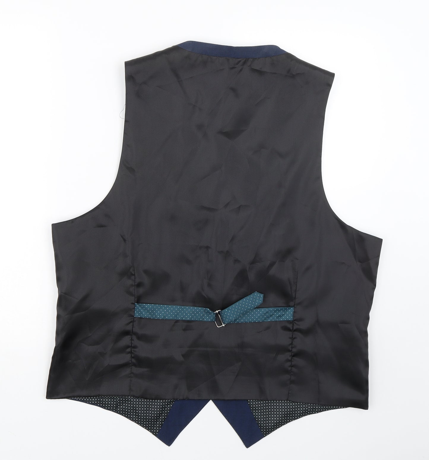 F&F Mens Blue   Jacket Suit Waistcoat Size 46