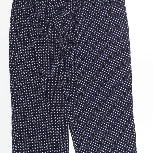 BM Mode Womens Blue Polka Dot  Capri Trousers Size 2XL L25 in