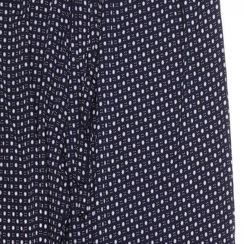 BM Mode Womens Blue Polka Dot  Capri Trousers Size 2XL L25 in