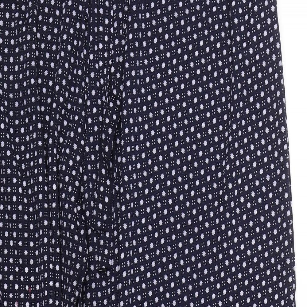 BM Mode Womens Blue Polka Dot  Capri Trousers Size 2XL L25 in
