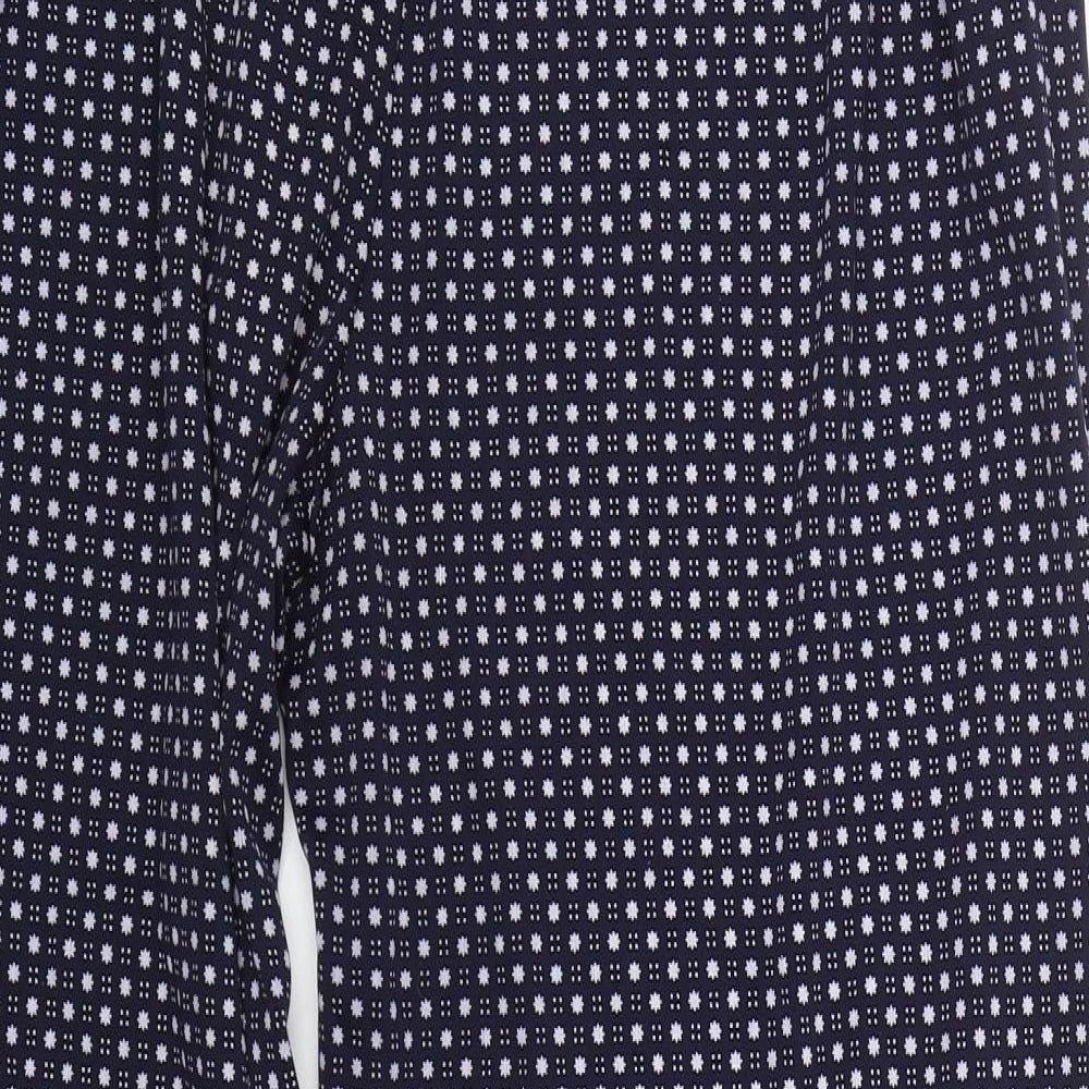 BM Mode Womens Blue Polka Dot  Capri Trousers Size 2XL L25 in
