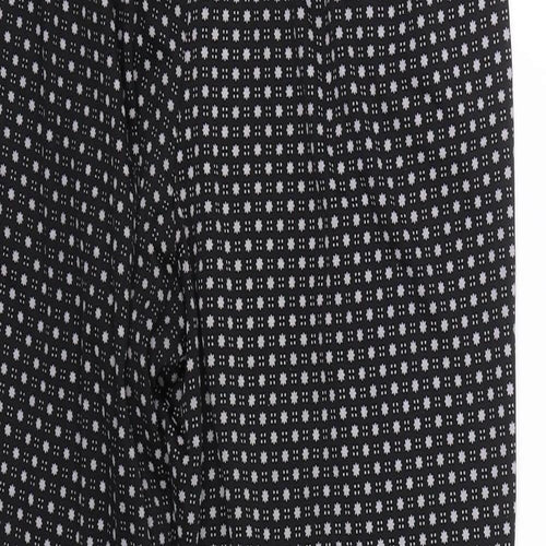 BM mode Womens Black Polka Dot  Capri Trousers Size L L24 in