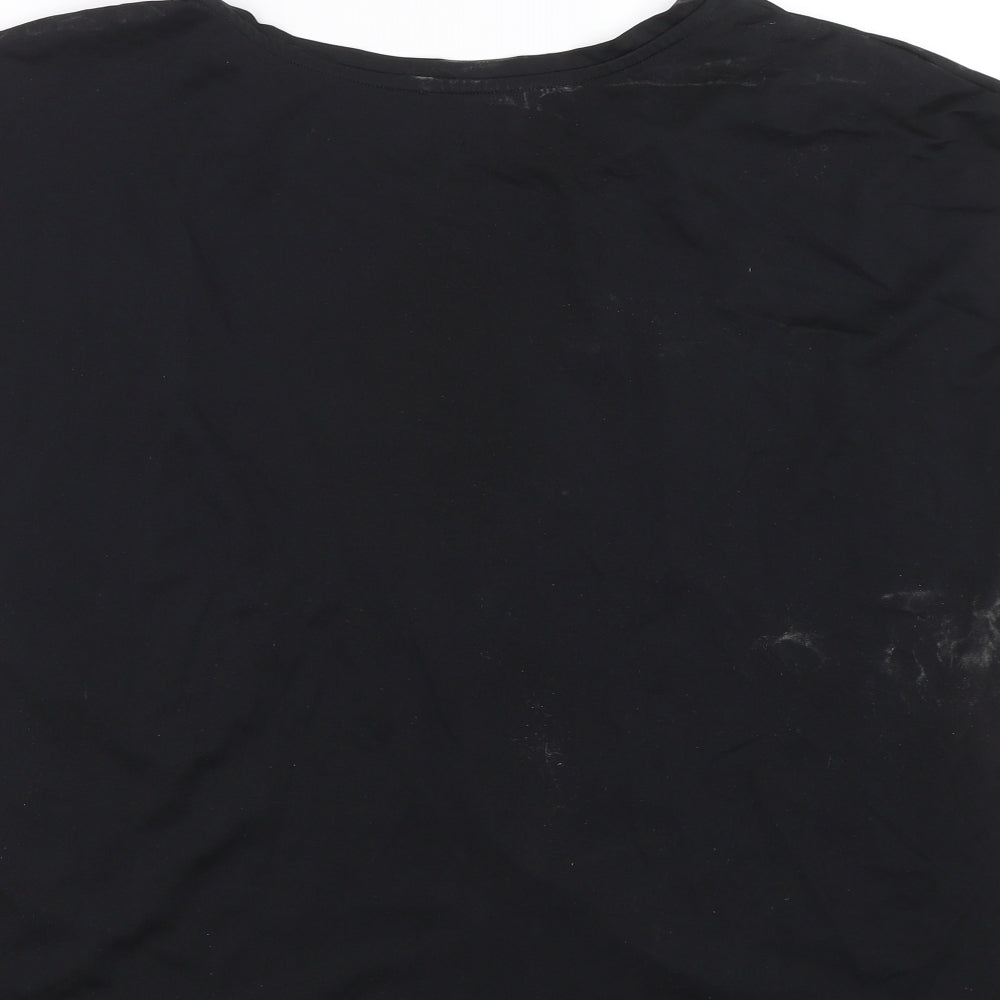 Preworn Womens Black   Basic T-Shirt Size XL