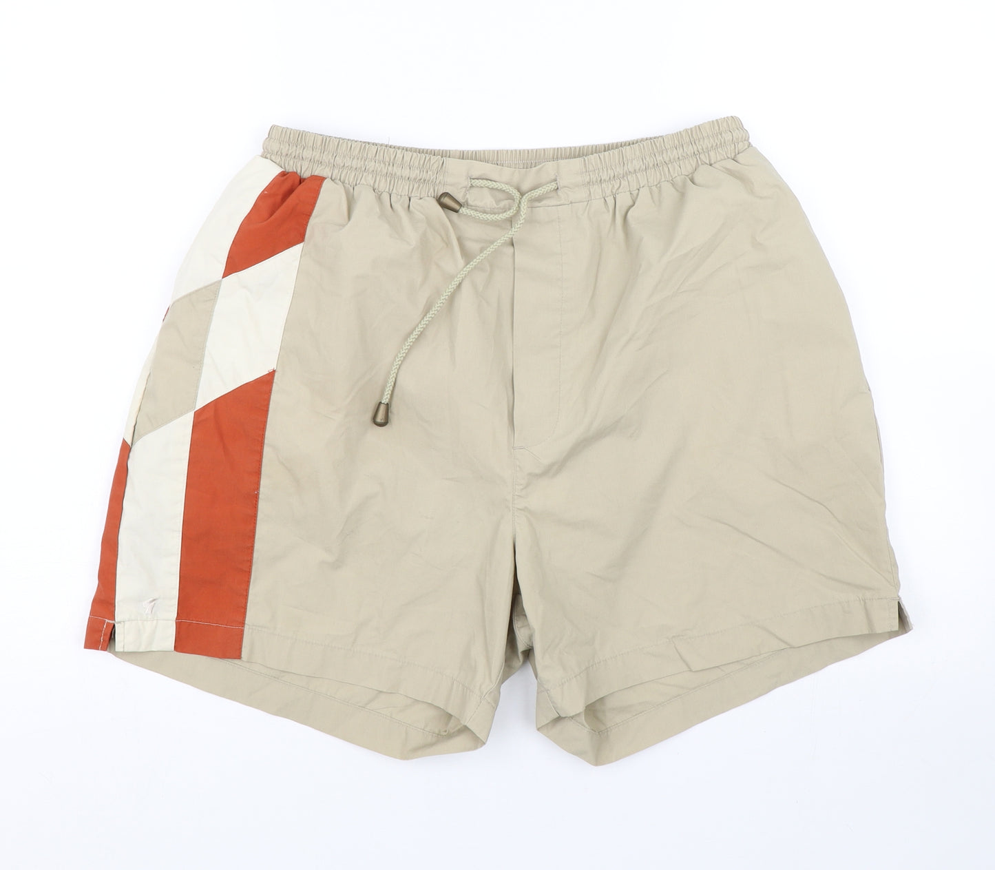 Gabicci Mens Beige Argyle/Diamond  Sweat Shorts Size XL