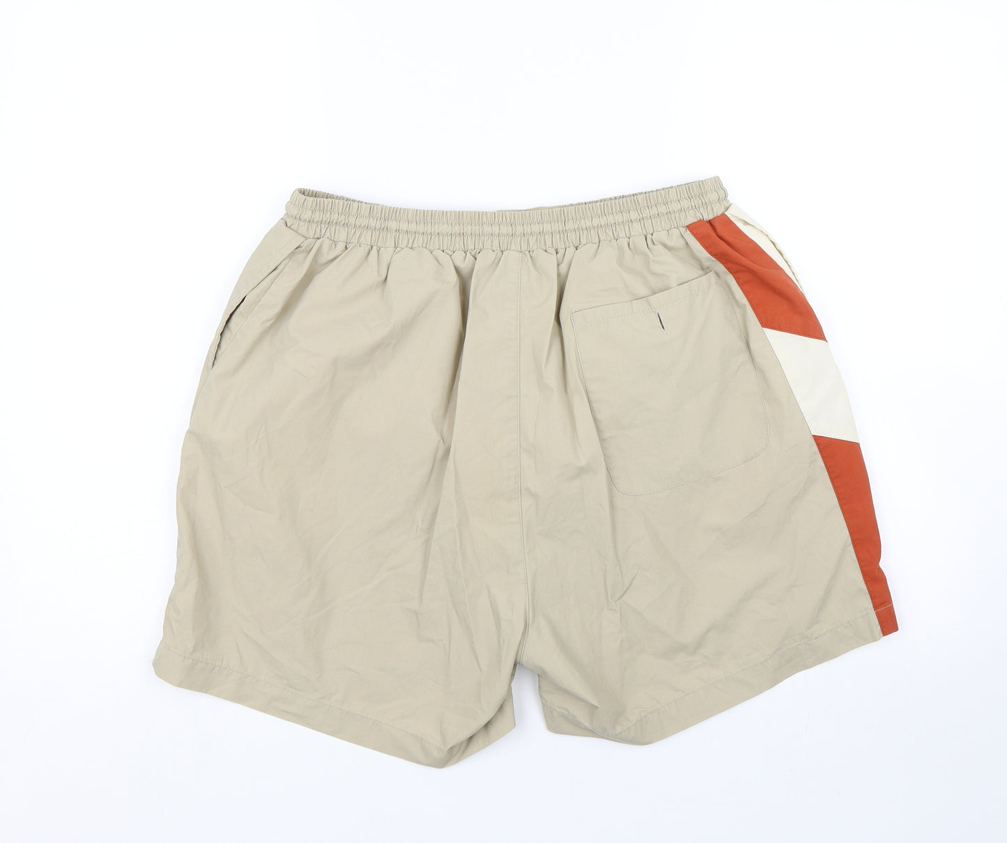 Gabicci Mens Beige Argyle/Diamond  Sweat Shorts Size XL