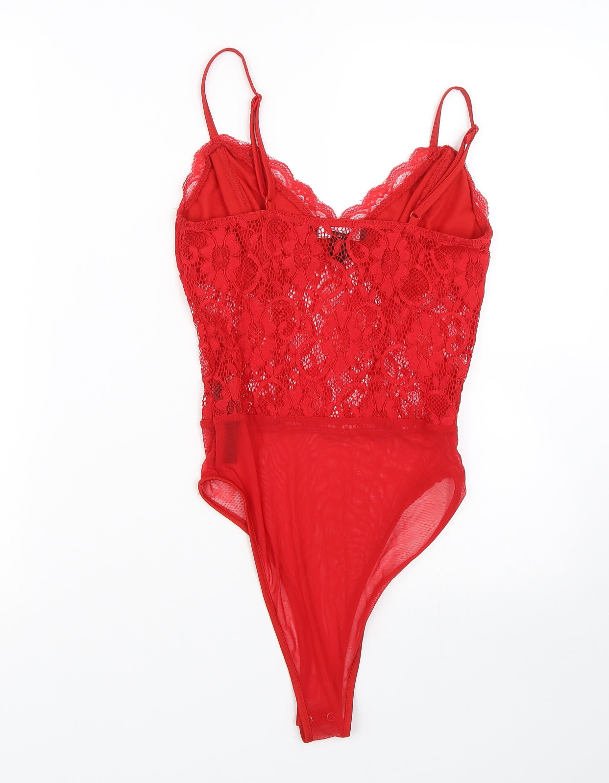 New Look Womens Red Floral  Catsuit One-Piece Size 10