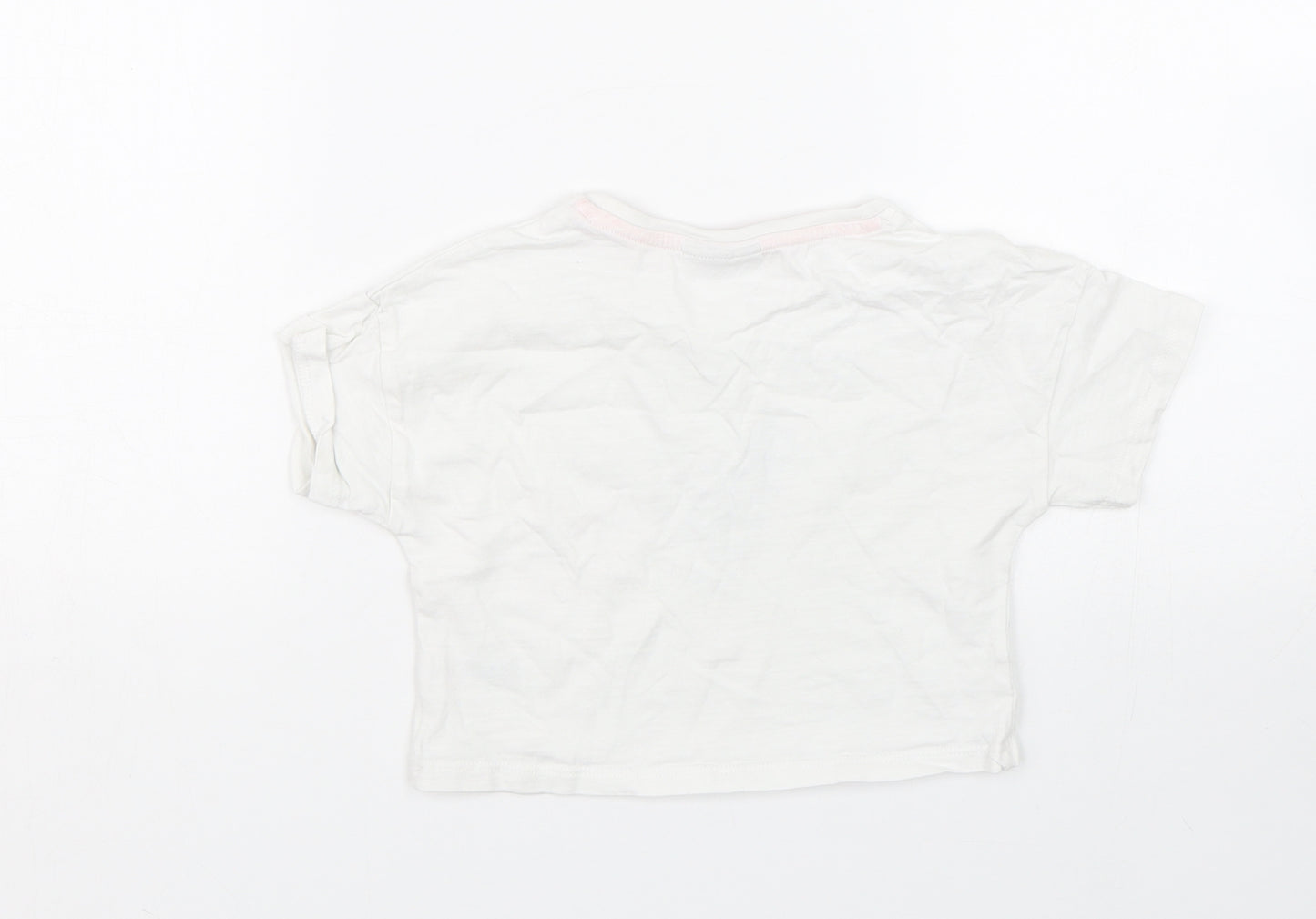 Matalan Girls White   Basic T-Shirt Size 7 Years