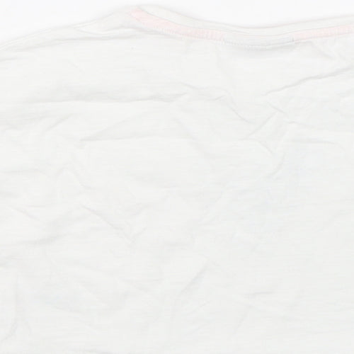Matalan Girls White   Basic T-Shirt Size 7 Years