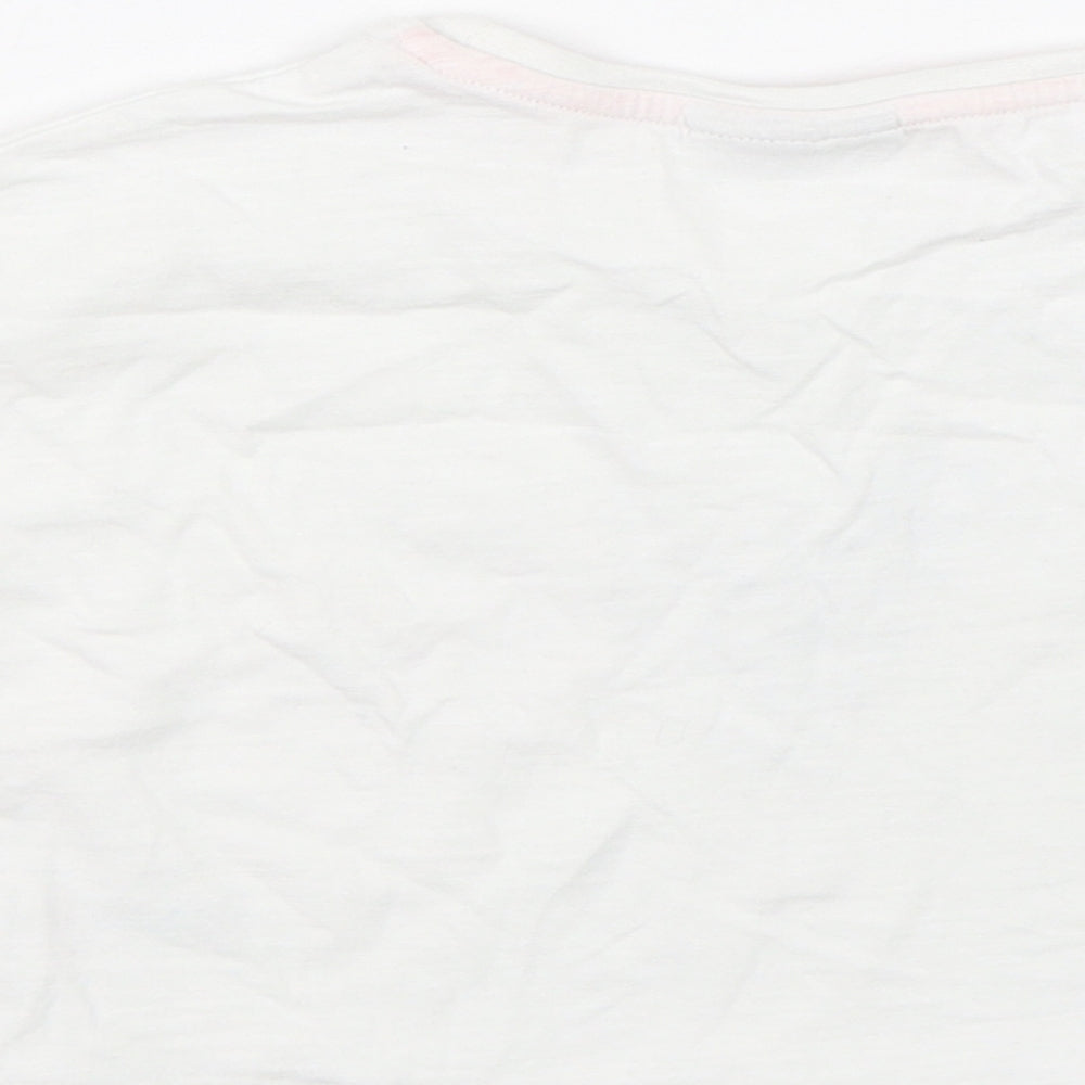 Matalan Girls White   Basic T-Shirt Size 7 Years