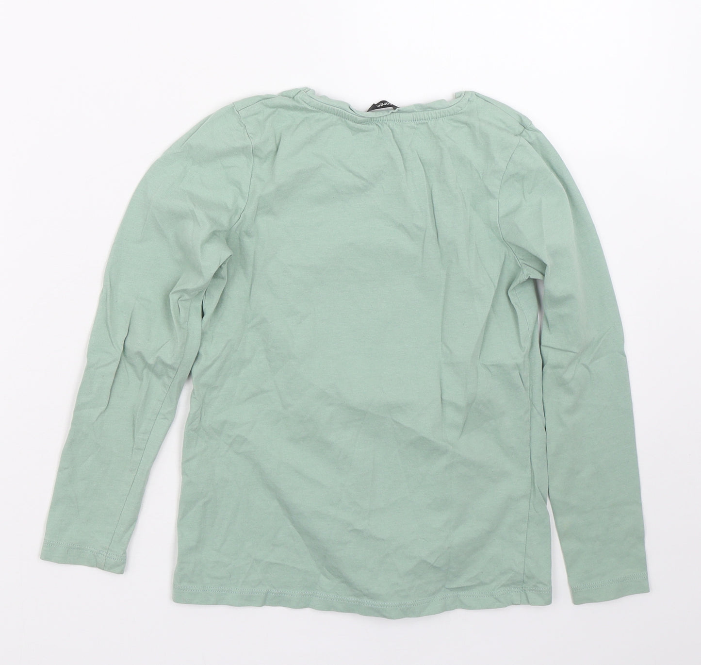 George Girls Green   Basic T-Shirt Size 7-8 Years  - Butterfly