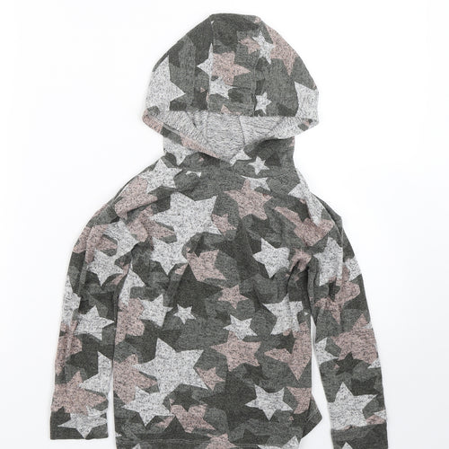 NEXT Girls Green Polka Dot  Pullover Hoodie Size 6 Years  - Stars