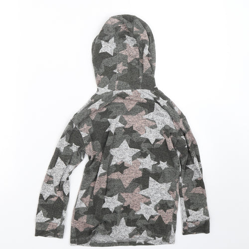 NEXT Girls Green Polka Dot  Pullover Hoodie Size 6 Years  - Stars